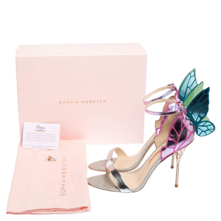 Pre Owned Sophia Webster Multicolour Leather Chiara Ankle Strap Sandals Size 41