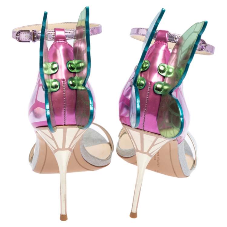 Pre Owned Sophia Webster Multicolour Leather Chiara Ankle Strap Sandals Size 41