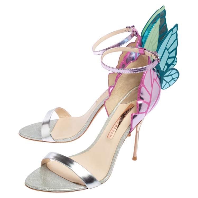Pre Owned Sophia Webster Multicolour Leather Chiara Ankle Strap Sandals Size 41