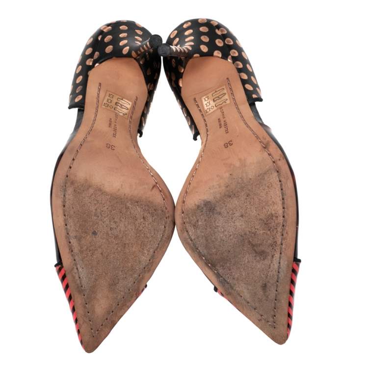 Pre Owned Sophia Webster Multicolor Printed PVC and Leather Jessica D'Orsay Pumps Size 38