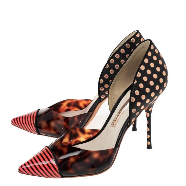 Pre Owned Sophia Webster Multicolor Printed PVC and Leather Jessica D'Orsay Pumps Size 38