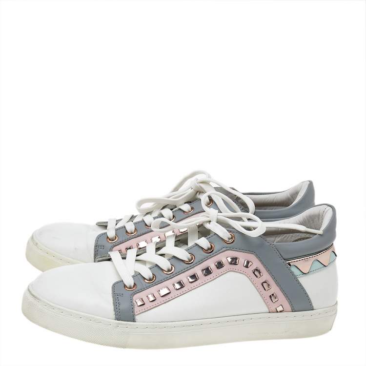 Pre Owned Sophia Webster Multicolor Leather Low Top Riko Sneakers Size 39