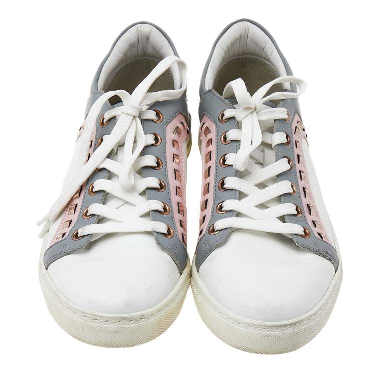 Pre Owned Sophia Webster Multicolor Leather Low Top Riko Sneakers Size 39