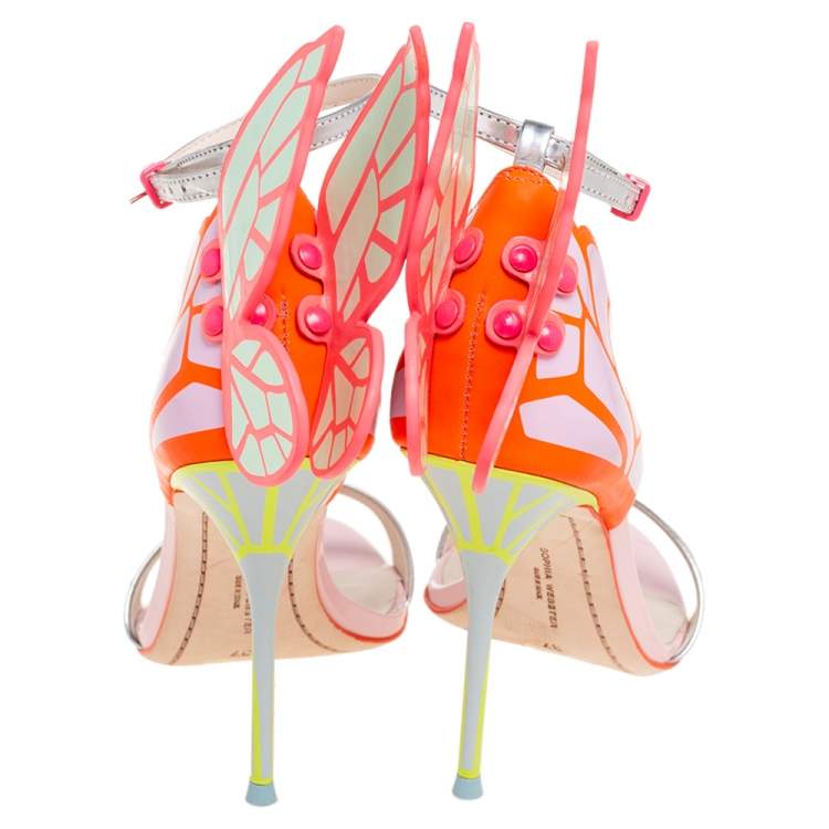 Pre Owned Sophia Webster Multicolor Leather Chiara Sandals Size 37