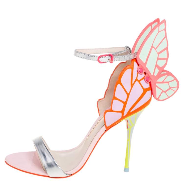 Pre Owned Sophia Webster Multicolor Leather Chiara Sandals Size 37