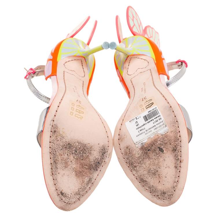 Pre Owned Sophia Webster Multicolor Leather Chiara Sandals Size 37