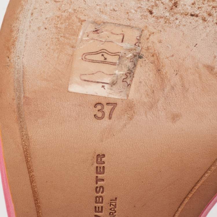 Pre Owned Sophia Webster Multicolor Leather Oprah Hot Stepper Slingback Sandals Size 37