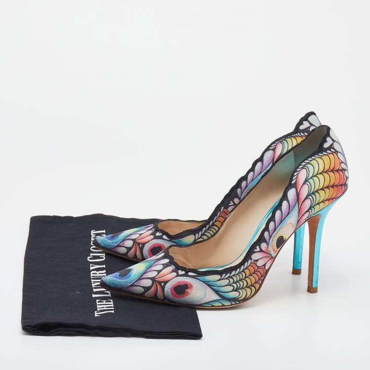 Pre Owned Sophia Webster Multicolor Rio Print Fabric Pumps Size 41