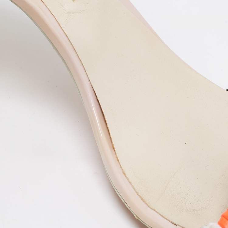 Pre Owned Sophia Webster Multicolor Leather And Patent Ankle Strap Sandals Size 39