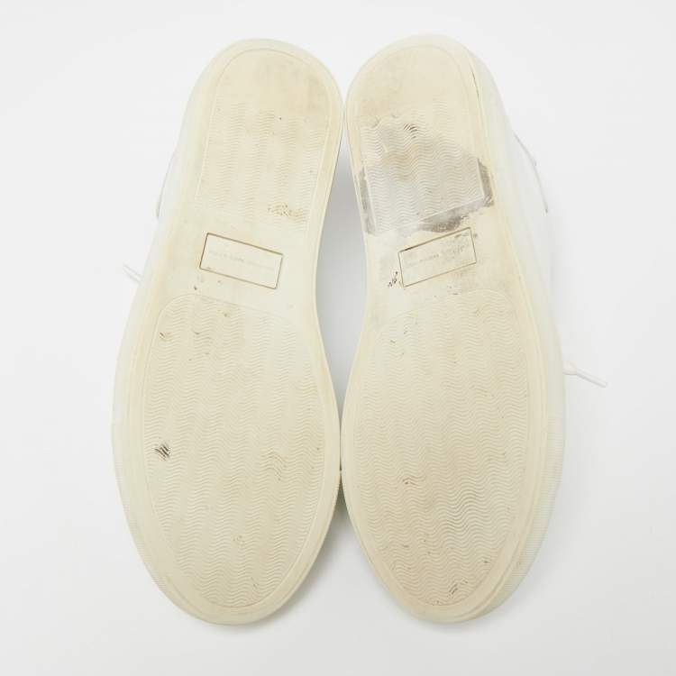 Pre Owned Sophia Webster White Leather Butterfly Low Top Sneakers Size 39.5 