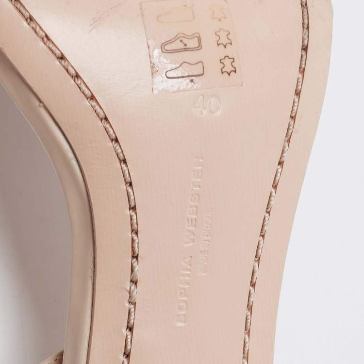 مملوكة مسبقًا Sophia Webster Beige Patent Leather Lilico Applique Sandals Size 40