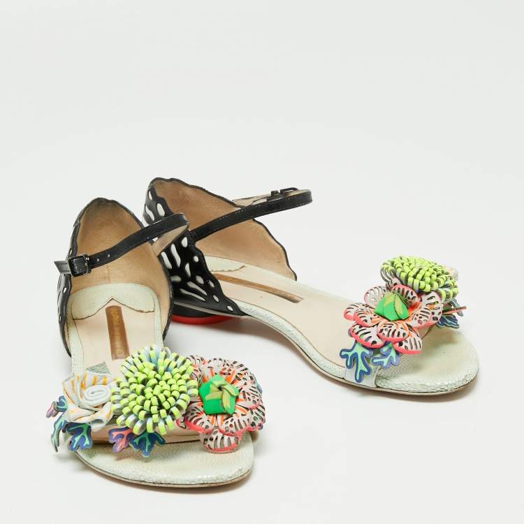 Sophia Webster Multicolor Patent And Leather Lilico Underwater Floral ...