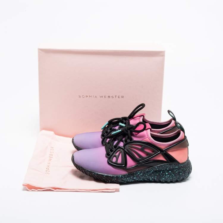 Pre Owned Sophia Webster Multicolor Neoprene And Rubber Fly By Sneakers Size 37