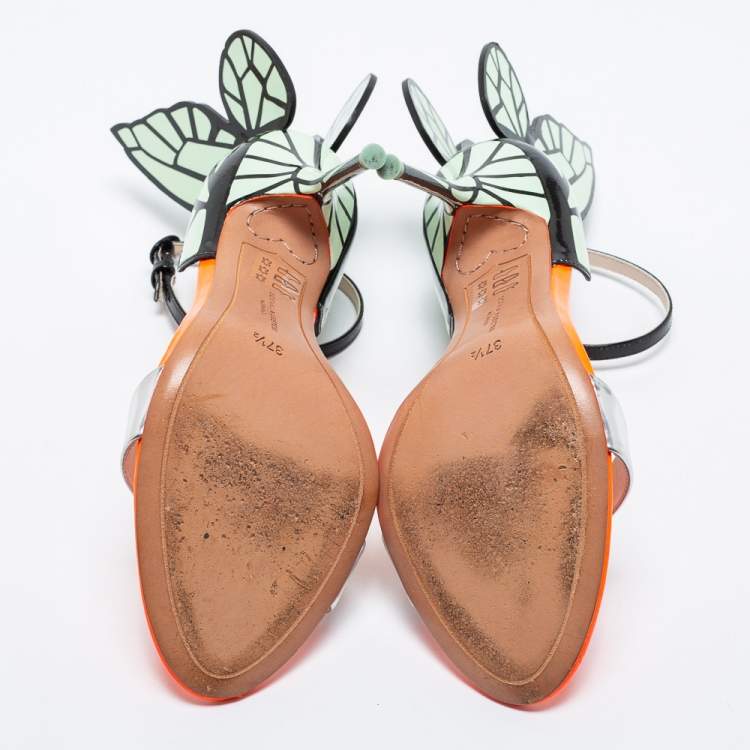 مملوكة مسبقًا Sophia Webster Multicolor Leather Chiara Ankle Strap Sandals Size 37.5