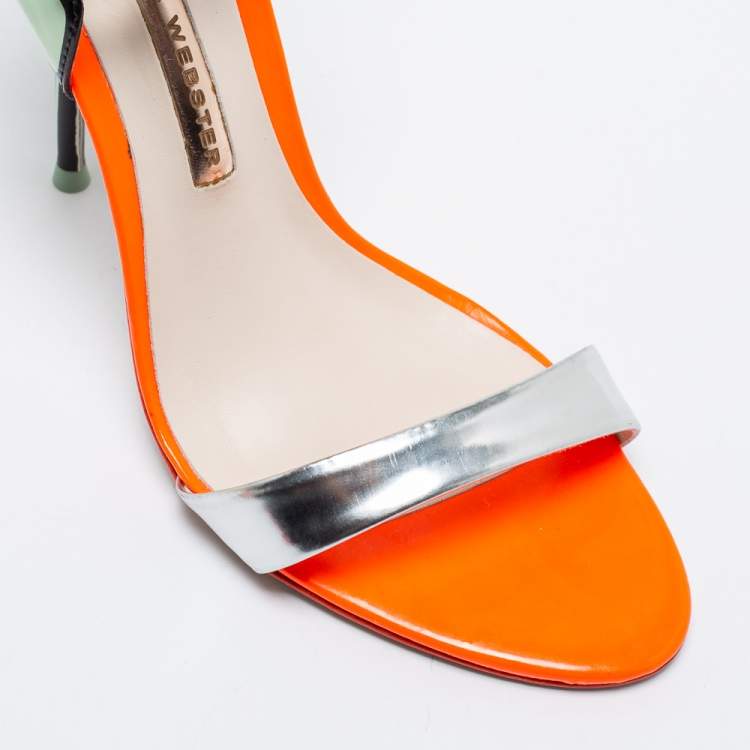 مملوكة مسبقًا Sophia Webster Multicolor Leather Chiara Ankle Strap Sandals Size 37.5