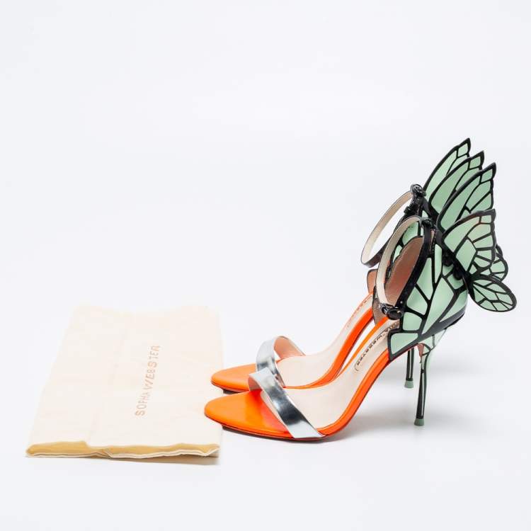 مملوكة مسبقًا Sophia Webster Multicolor Leather Chiara Ankle Strap Sandals Size 37.5