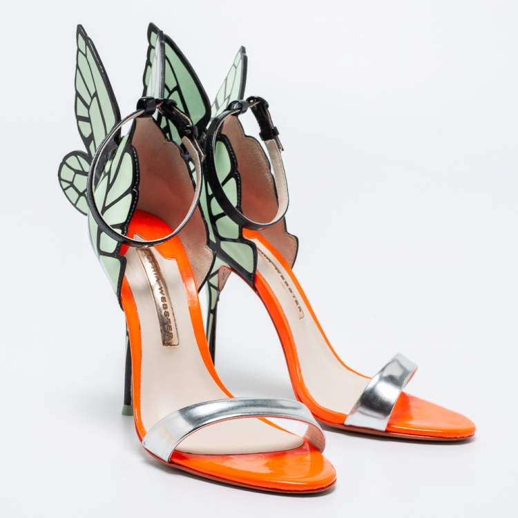 مملوكة مسبقًا Sophia Webster Multicolor Leather Chiara Ankle Strap Sandals Size 37.5