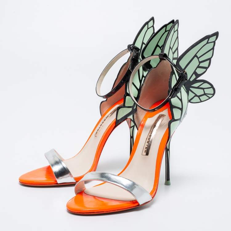 مملوكة مسبقًا Sophia Webster Multicolor Leather Chiara Ankle Strap Sandals Size 37.5