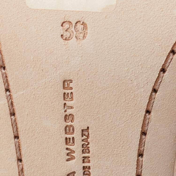 مملوكة مسبقًا Sophia Webster Metallic Rose Gold Leather Chiara Butterfly Ankle Strap Sandals Size 39
