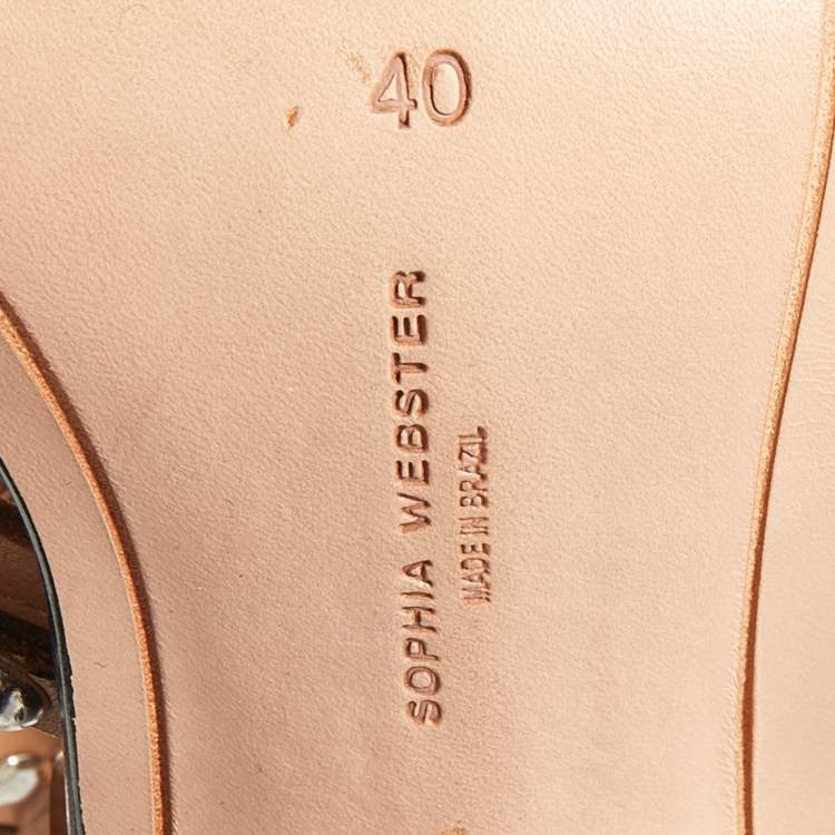 Pre Owned Sophia Webster Brown Leather Strappy Sandals Size 40