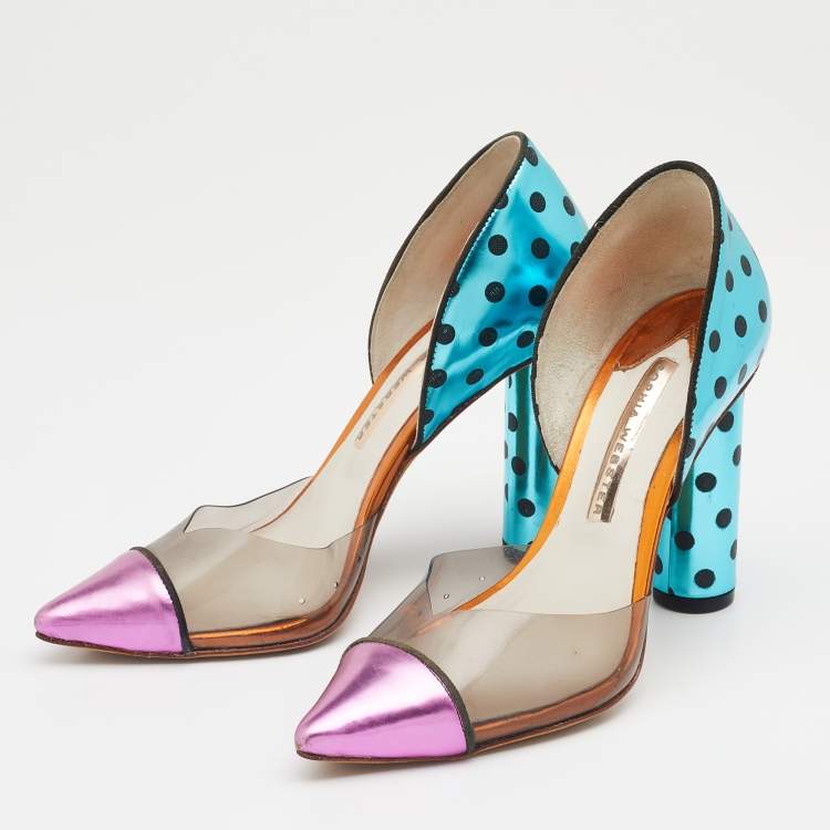 Pre Owned Sophia Webster Multicolor Leather And PVC Jessica Pumps Size 36