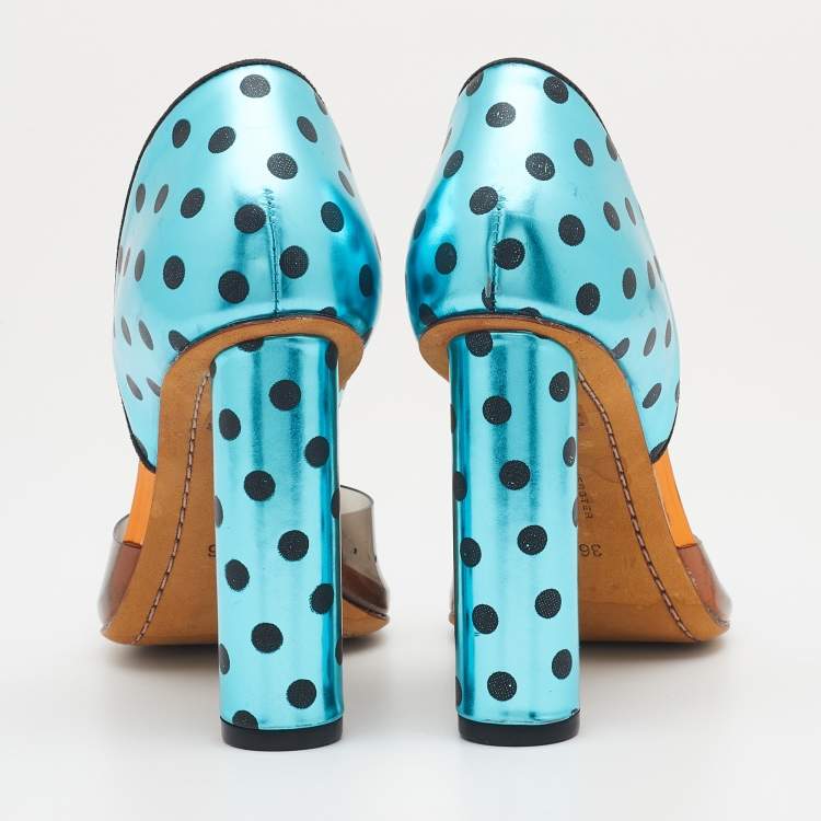 Pre Owned Sophia Webster Multicolor Leather And PVC Jessica Pumps Size 36