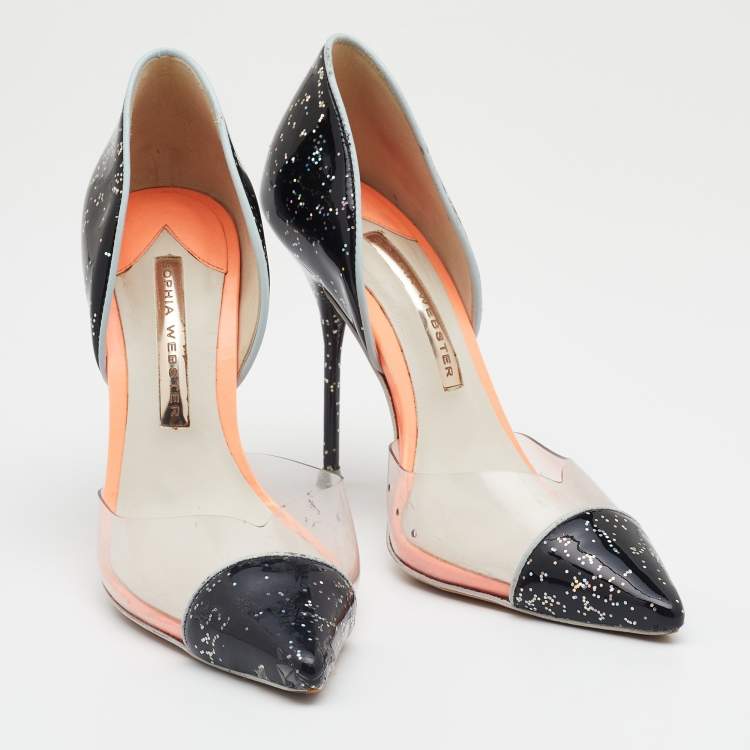 Pre Owned Sophia Webster Multicolor Patent Leather And PVC Jessica Pumps Size 36