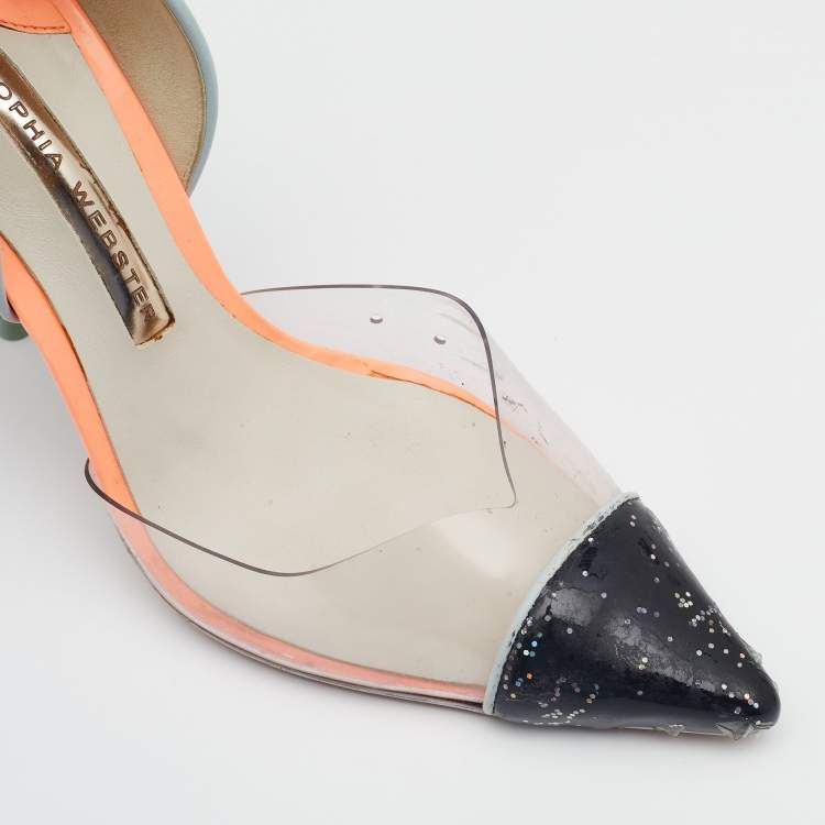 Pre Owned Sophia Webster Multicolor Patent Leather And PVC Jessica Pumps Size 36