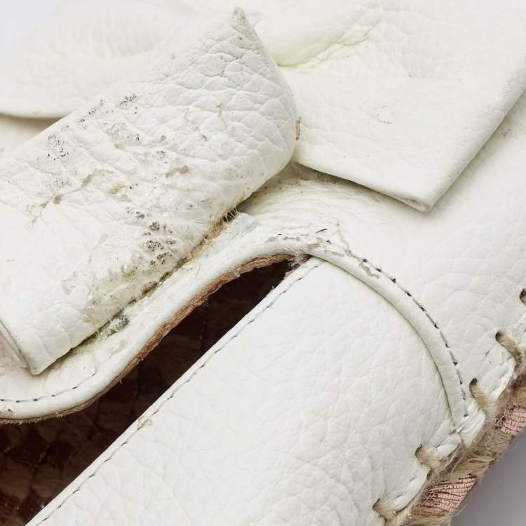 Pre Owned Sophia Webster White Leather Angelo Butterfly Slingback Sandals Size 38