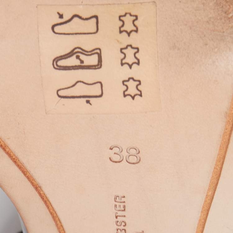 Pre Owned Sophia Webster Black Foil Leather and Suede Chiara  Butterfly Ankle Strap Sandals Size 38