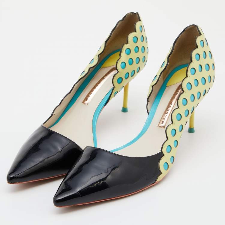 Pre Owned Sophia Webster Multicolour Patent and Leather D'orsay Pumps Size 39
