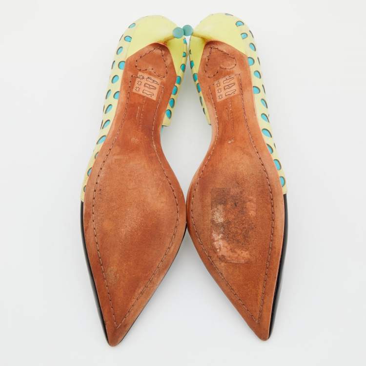 Pre Owned Sophia Webster Multicolour Patent and Leather D'orsay Pumps Size 39