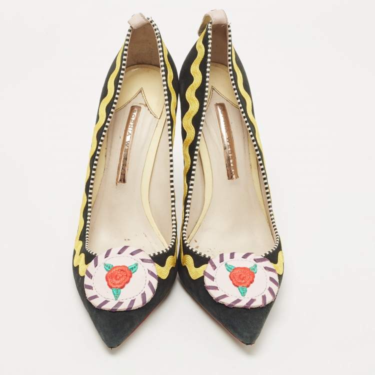 Pre Owned Sophia Webster Black Suede Pumps Size 39.5