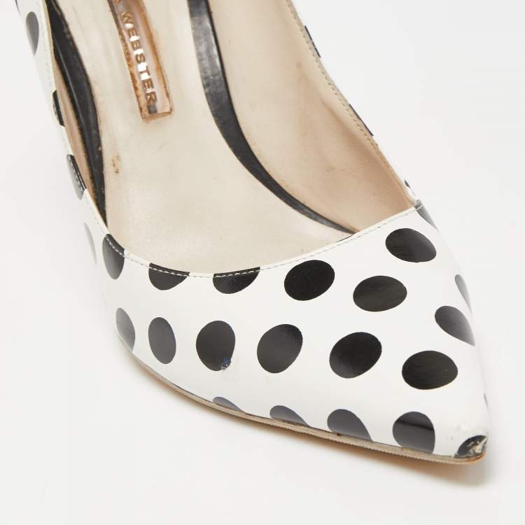 Pre Owned Sophia Webster Tricolor Polka Dot Leather Liberty Pointed Toe Pumps Size 39