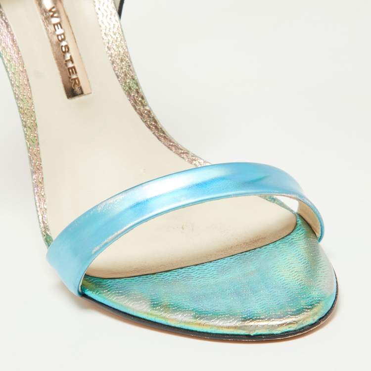 Pre Owned Sophia Webster Multicolor Leather Chiara Ankle Strap Sandals Size 37