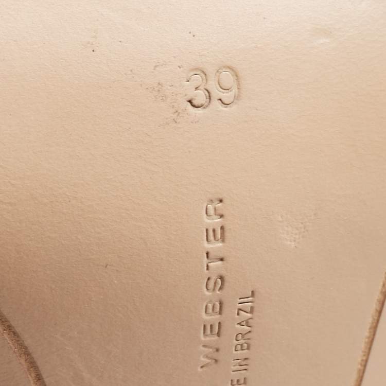 Pre Owned Sophia Webster Silver Leather  Ankle Strap Sandals Size 39