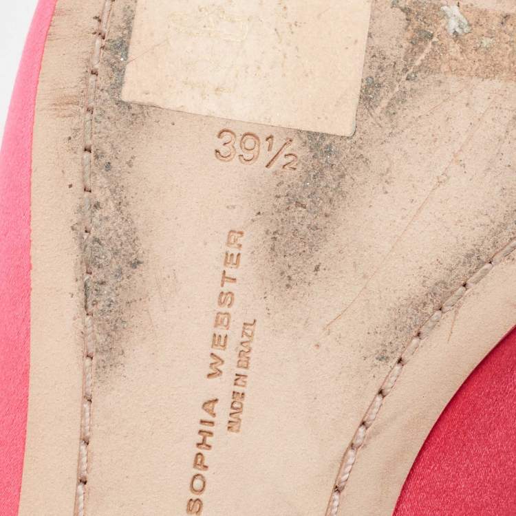 Pre Owned Sophia Webster Pink Satin Mules Size 39.5