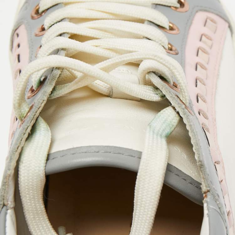 Pre Owned Sophia Webster White Leather Riko Sneakers Size 38