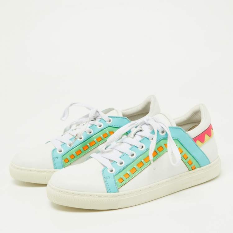 Pre Owned Sophia Webster Multicolor Leather Riko Sneakers Size 38.5