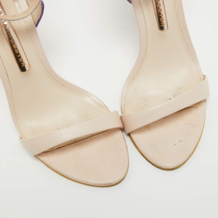 Pre Owned Sophia Webster Multicolor Leather Chiara Butterfly Sandals Size 37