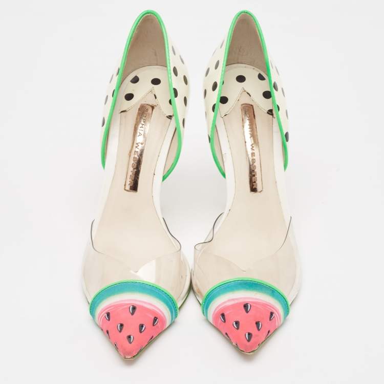 Pre Owned Sophia Webster Multicolor PVC and Patent Leather Jessica Watermelon Pumps Size 37