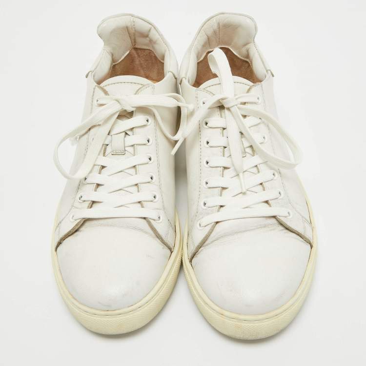 Pre Owned Sophia Webster White Leather Bibi Butterfly Sneakers Size 39