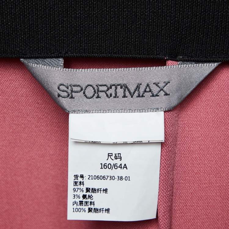 Pre Owned Sportmax Pink Crepe Mini Skirt S