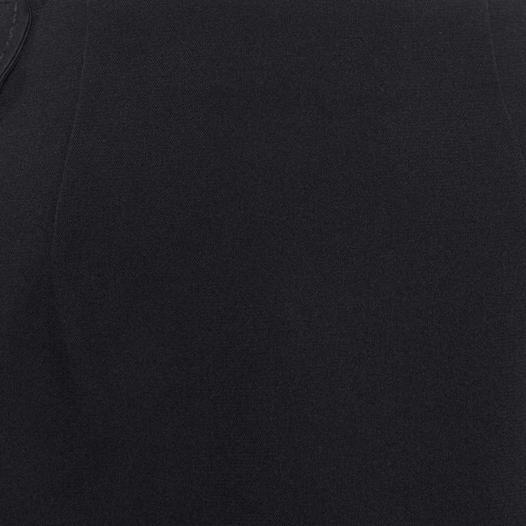 Pre Owned Sportmax Black Crepe Asymmetric Mini Skirt S