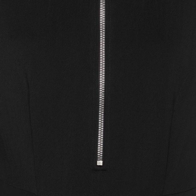 Pre Owned Sportmax Black Crepe Sleeveless Dress L