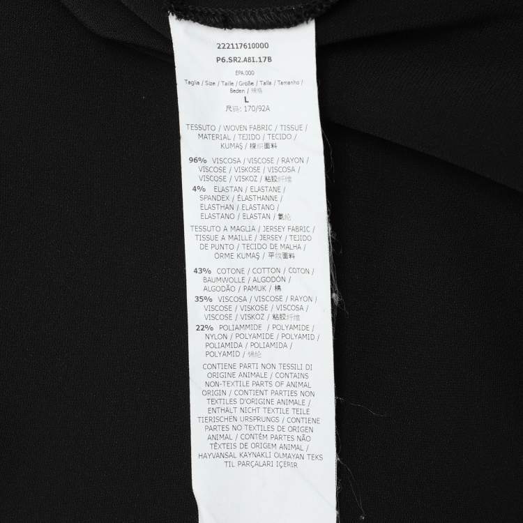Pre Owned Sportmax Black Crepe Sleeveless Dress L