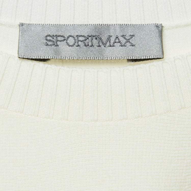 Pre Owned Sportmax Monochrome Knit A-Line Mini Dress S