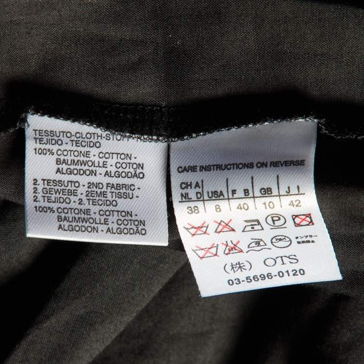 Pre Owned Sportmax Black Cotton Halter Neck Maxi Wrap Dress M