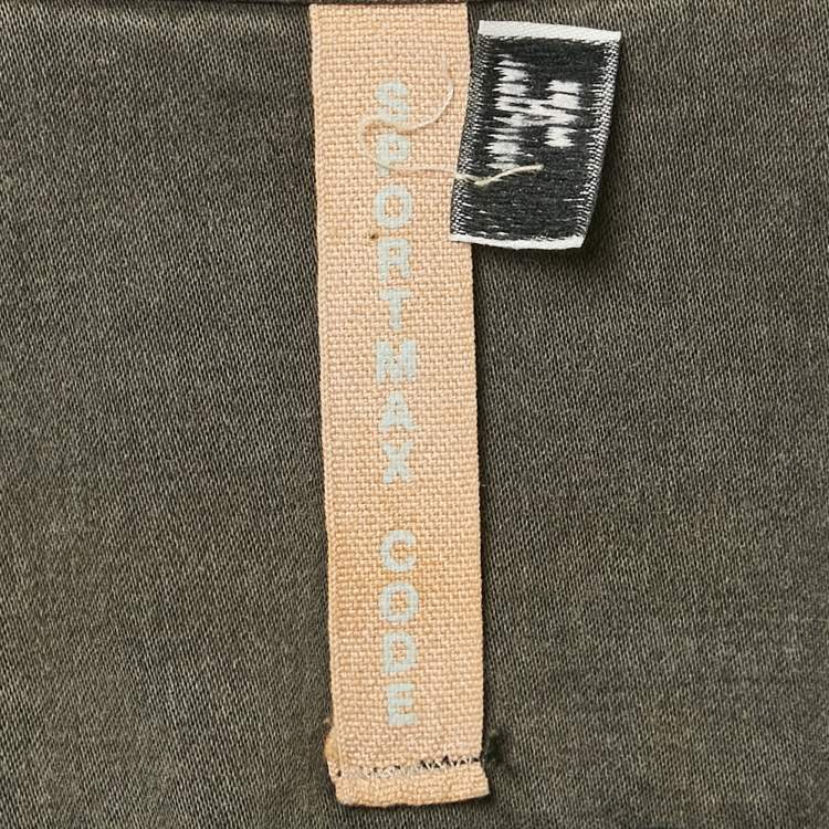 Pre Owned Sportmax Dark Grey Denim Zip-Up Jacket M