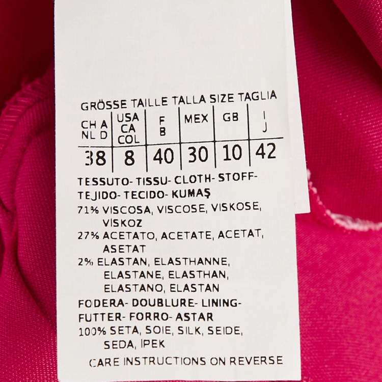 Pre Owned Sportmax Fuchsia Pink Jersey Sleeveless Knee-Length Dress M